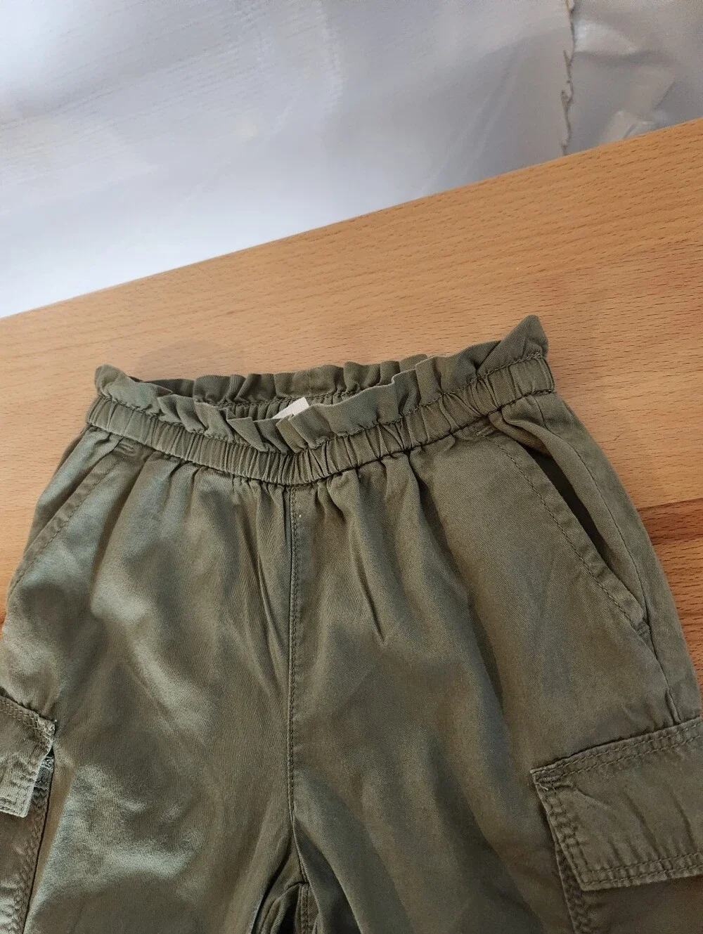 GAP Kids Cargo Pants 3T Walden Green Pull On Cotton Utility Jogger Fall 2024